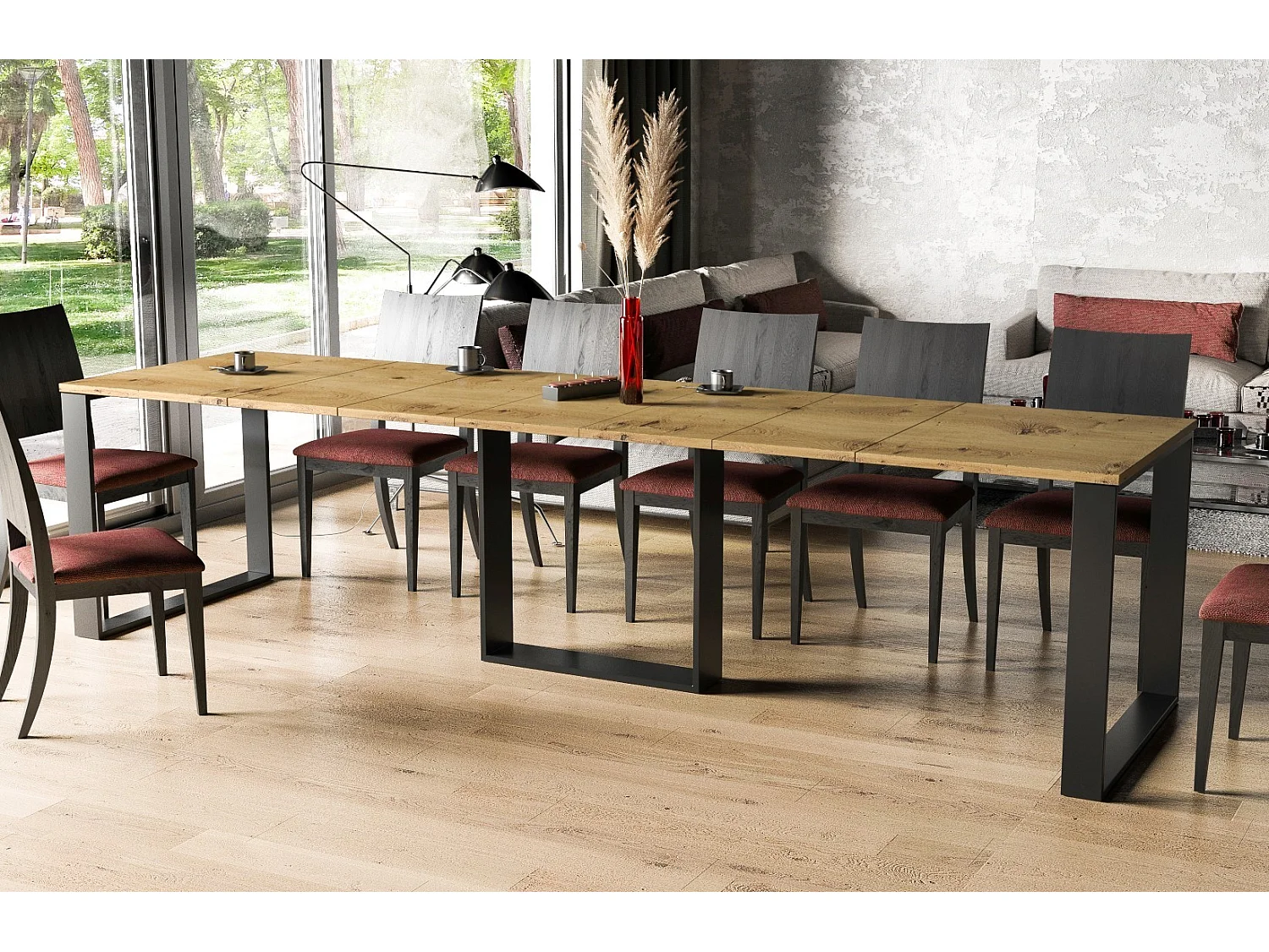 Stół rozkładany BORYS 130(290)x80 dąb artisan