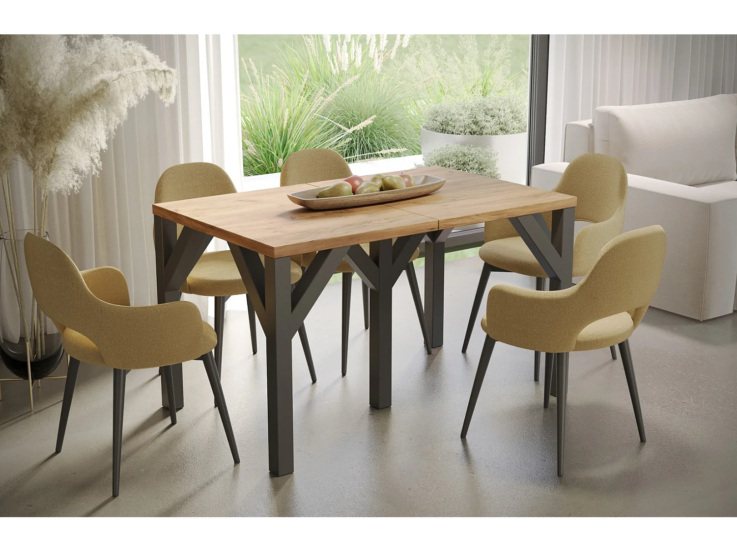 Stół rozkładany DUNAJ 130(350)x90 dąb złoty craft