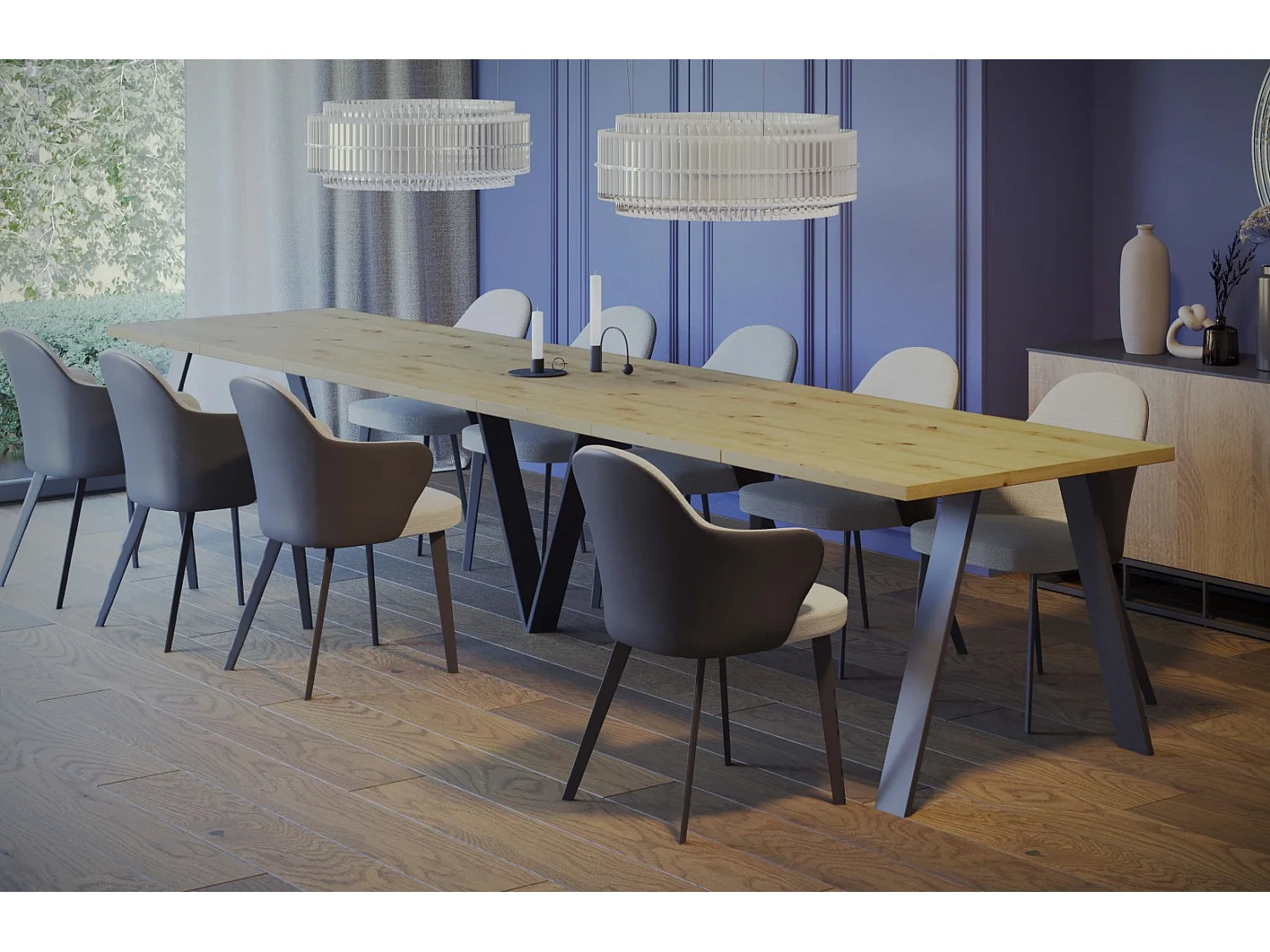 XXL Esstisch Lungo 130-405 ausziehbar