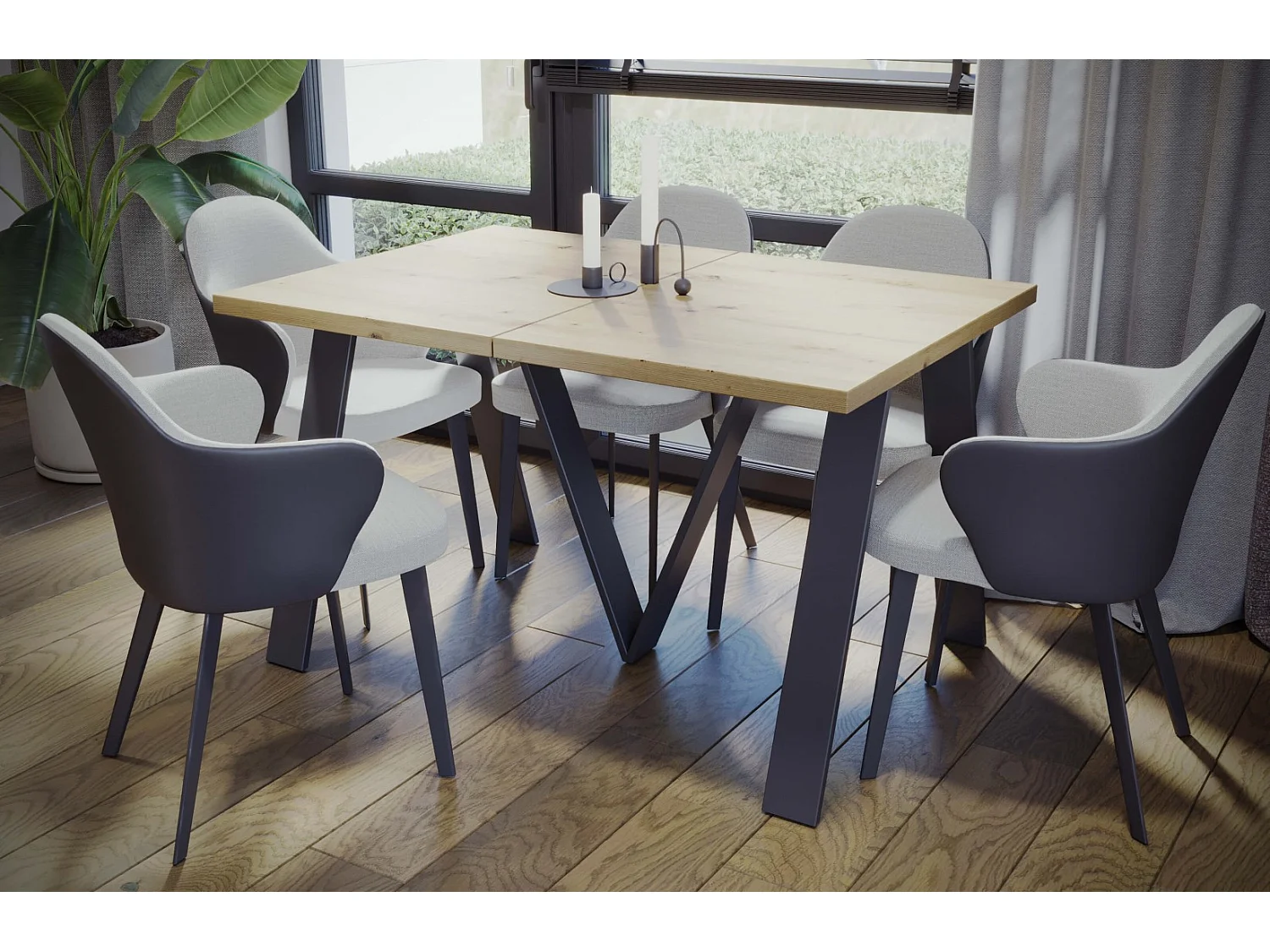 XXL Esstisch Lungo 130-405 ausziehbar