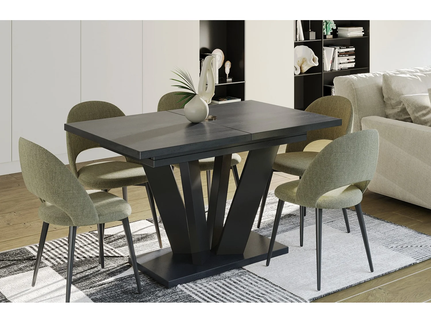 Esstisch Alex 130-210 cm (Beton D)