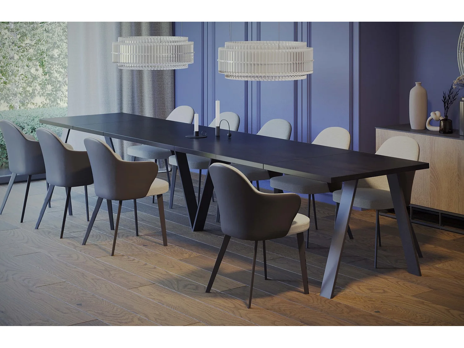 XXL Esstisch Lungo 130-405 ausziehbar