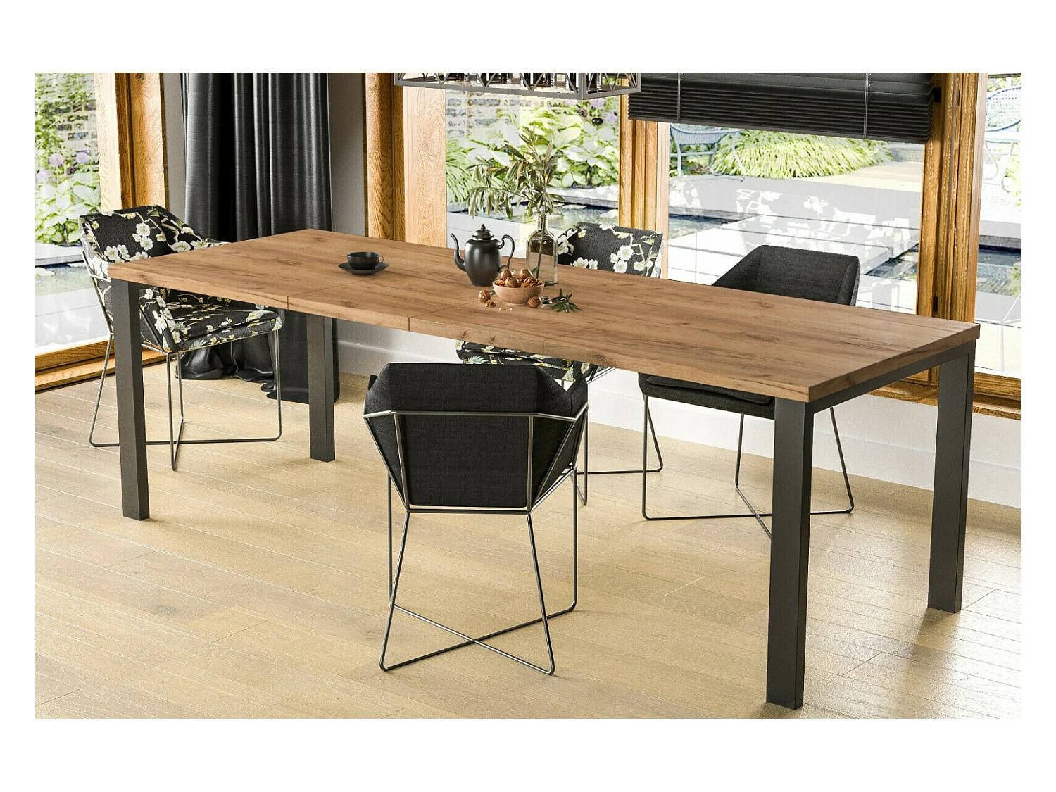 Stół rozkładany GARANT 130(220)x80 dąb złoty craft