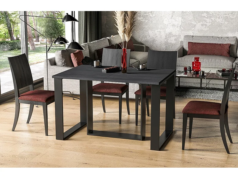 Stół rozkładany BORYS 130(250)x80 beton ciemny