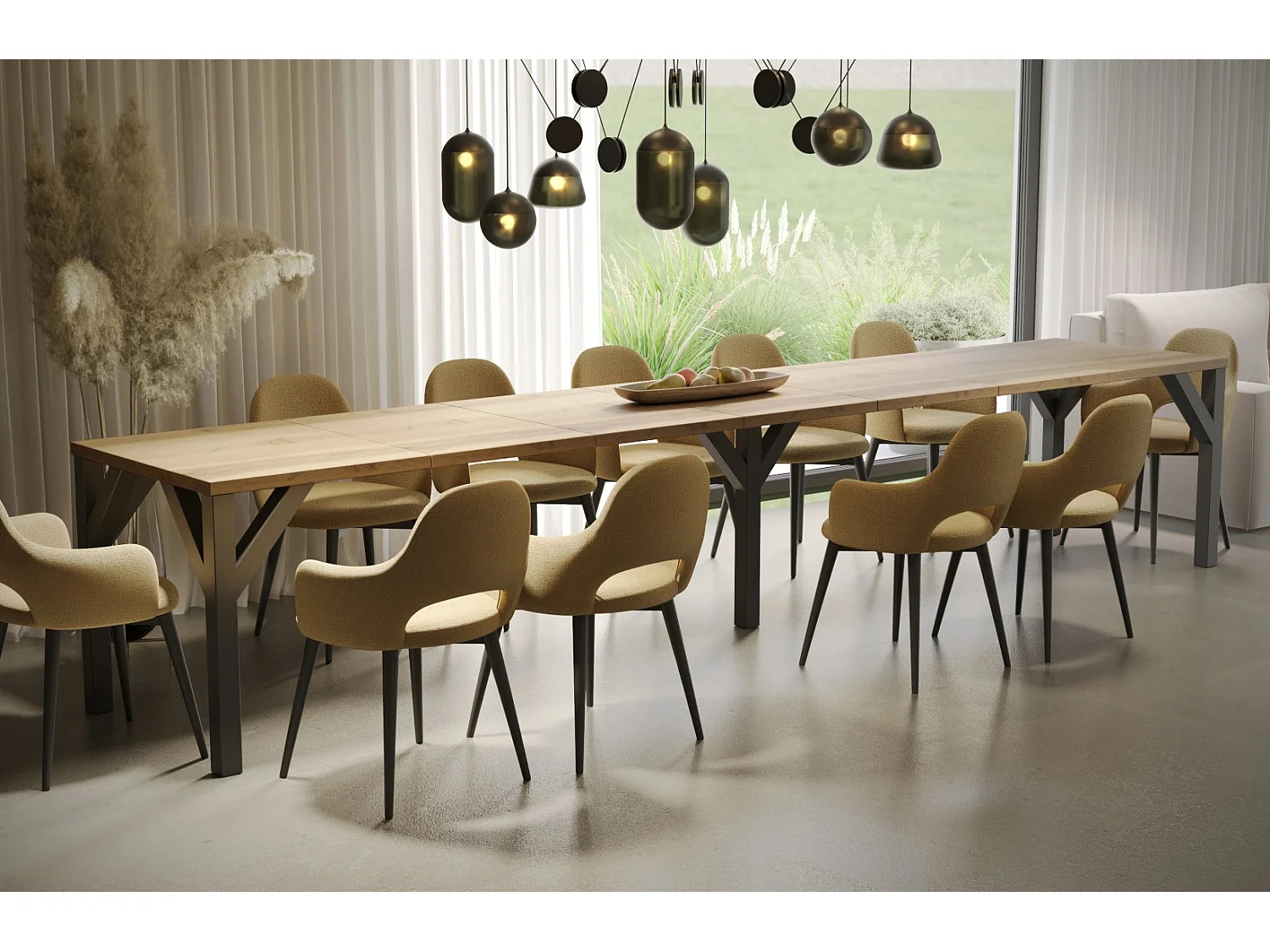 Stół rozkładany DUNAJ 130(405)x90 dąb wotan