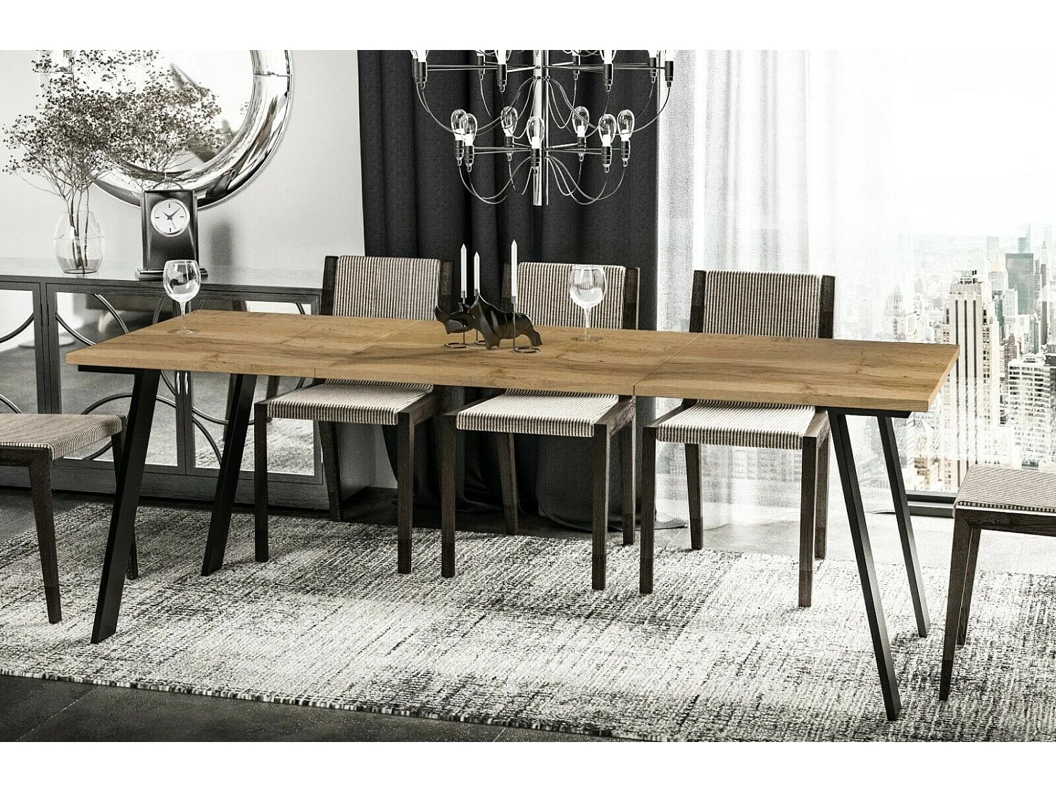 Stół rozkładany LIWIA 130(210)x80 dąb wotan