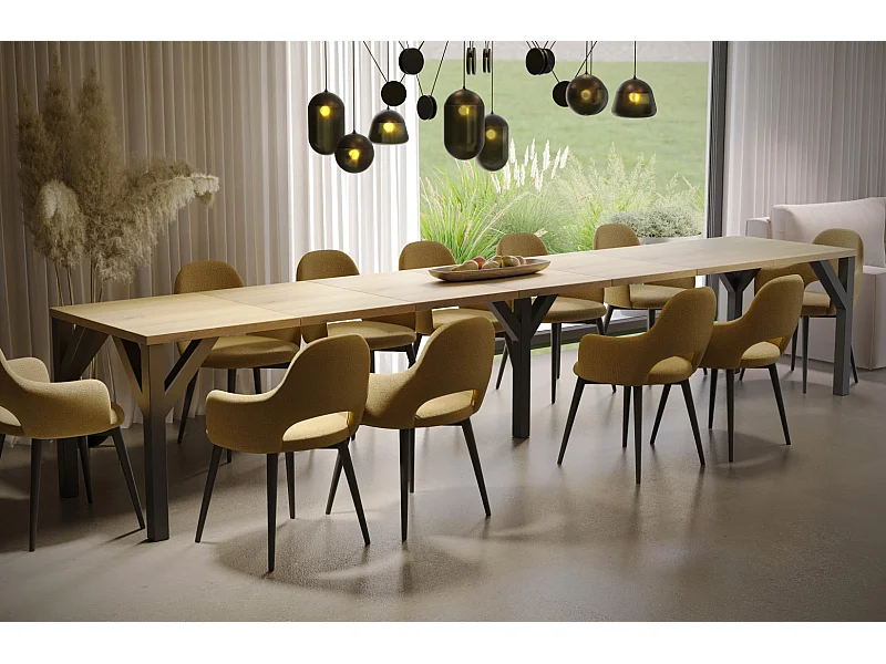 Stół rozkładany DUNAJ 130(240)x90 dąb natura