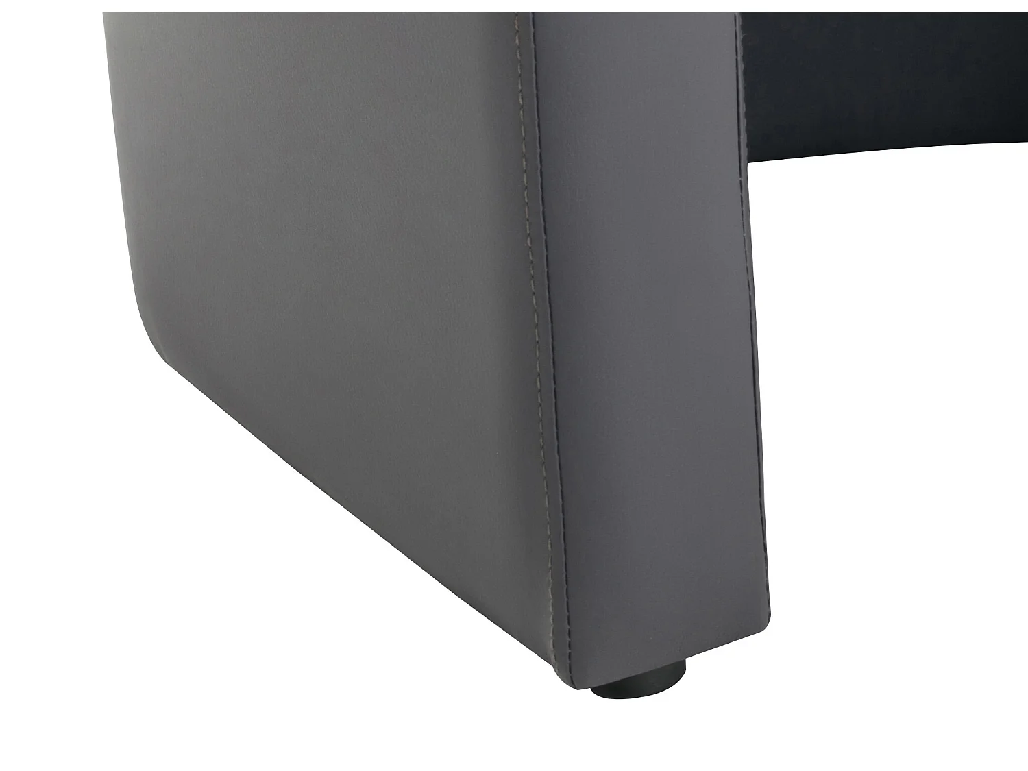 Poltrona cabriolet e pouf in Similpelle Grigio - JOVANA