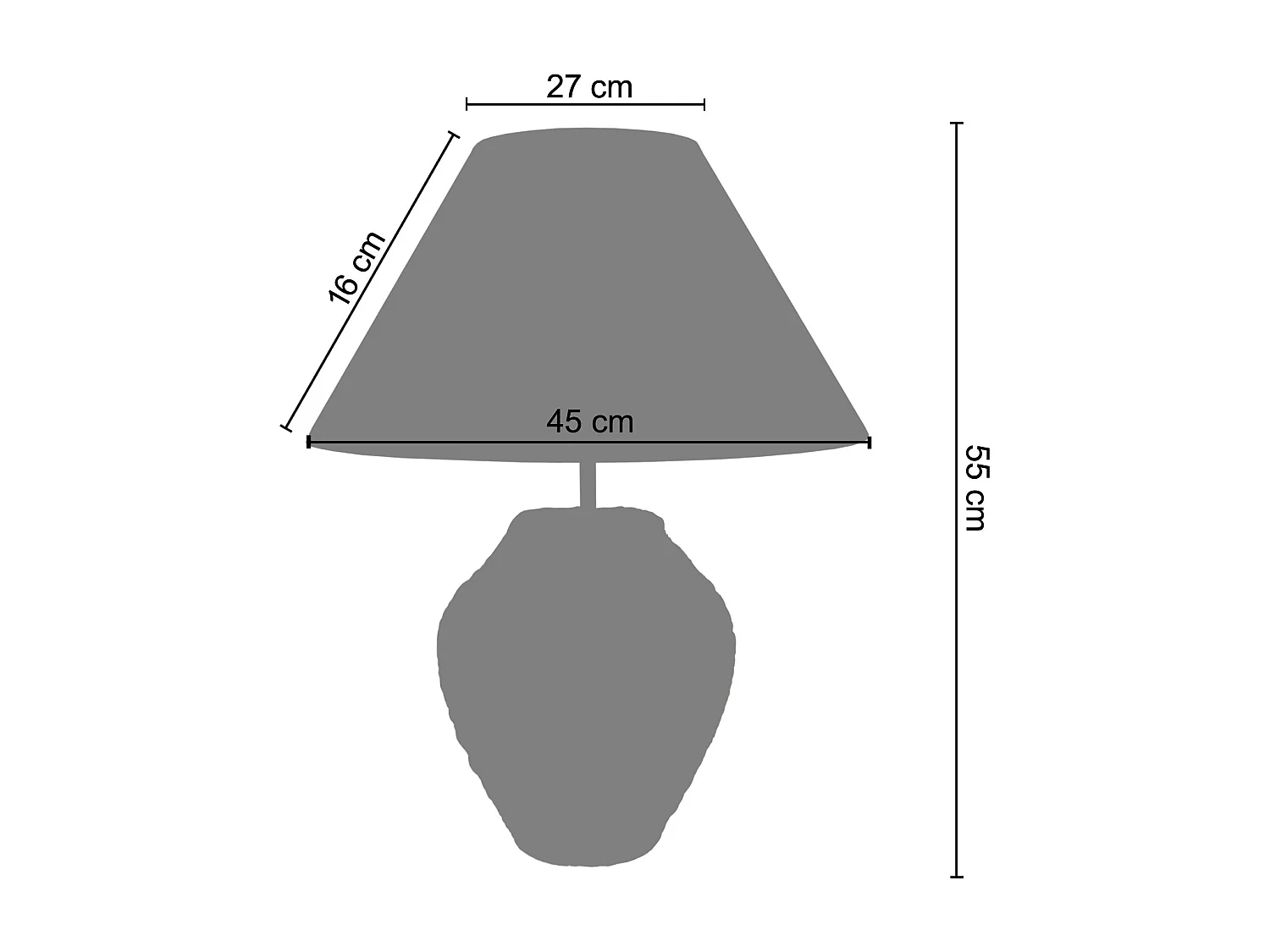 Lampe de Salon TOSEL ,sisal,naturel,H55xD45xP45cm