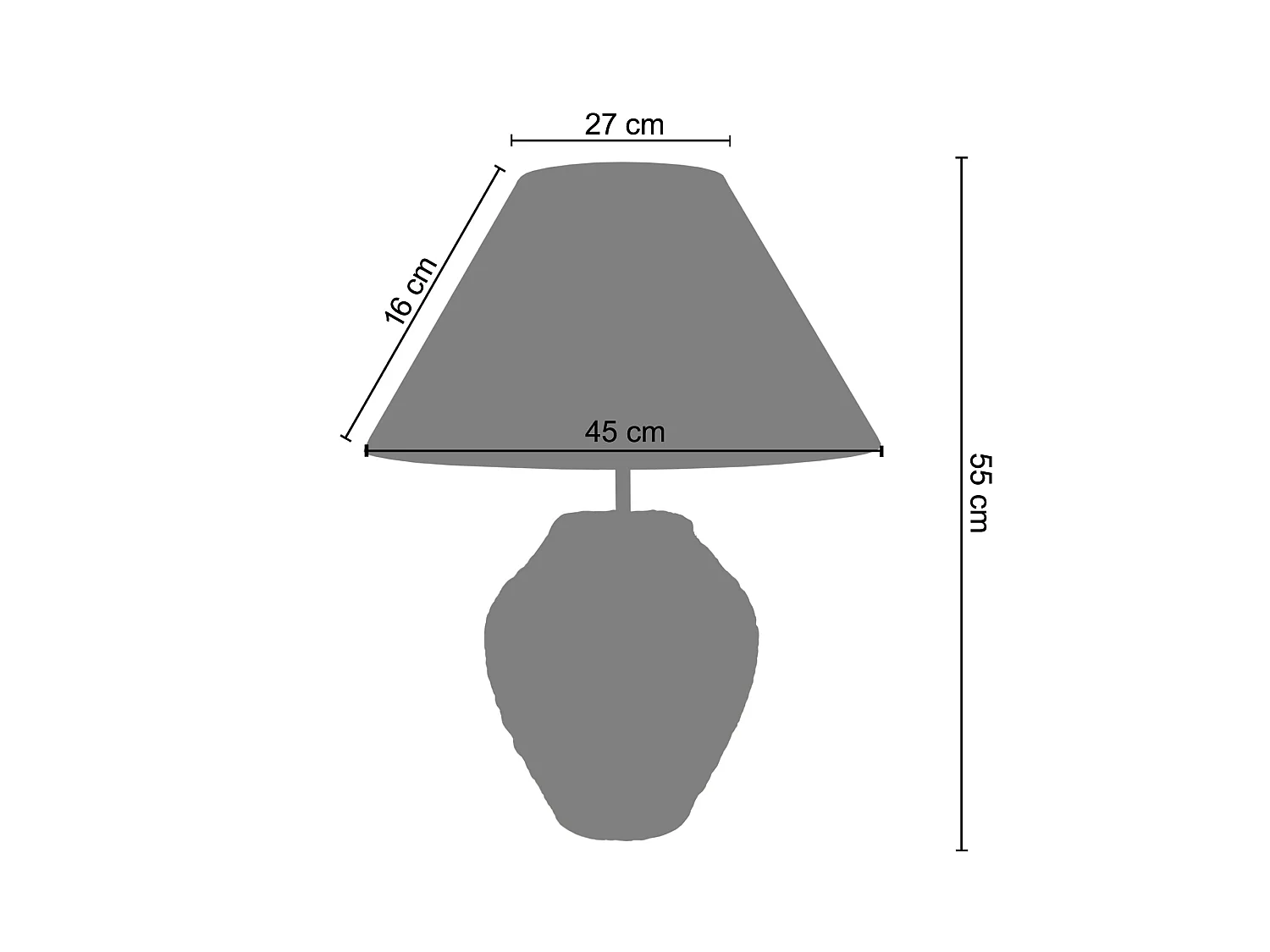 Lampe de Salon TOSEL ,sisal,naturel,H55xD45xP45cm