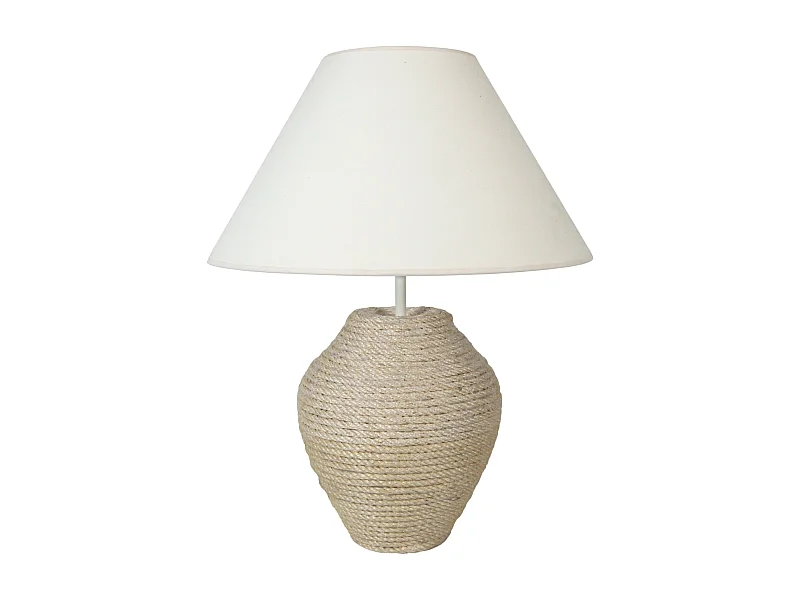 Lampe de Salon TOSEL ,sisal,naturel,H55xD45xP45cm