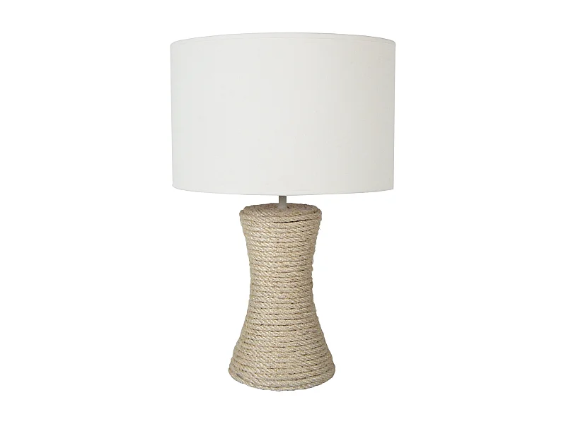 Lampe a Poser TOSEL ,sisal,naturel,H50xD30xP30cm