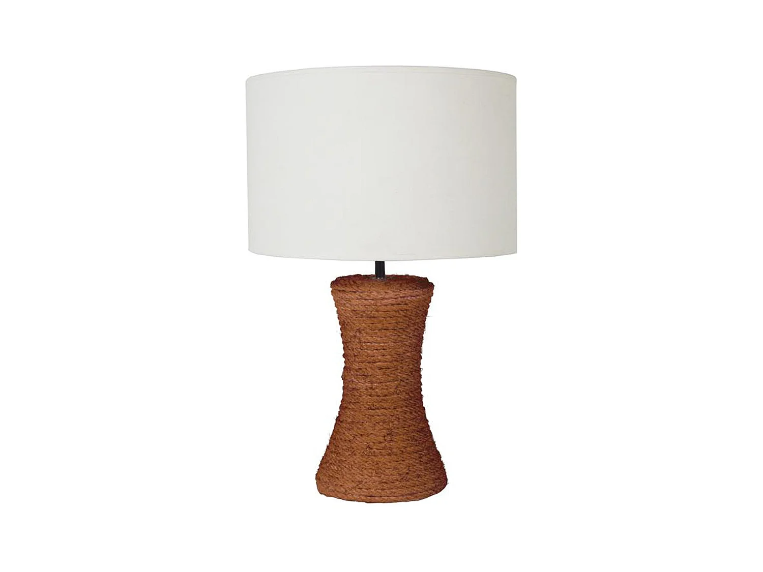 Lampe a poser évasé sisal corde marron 50 cm.