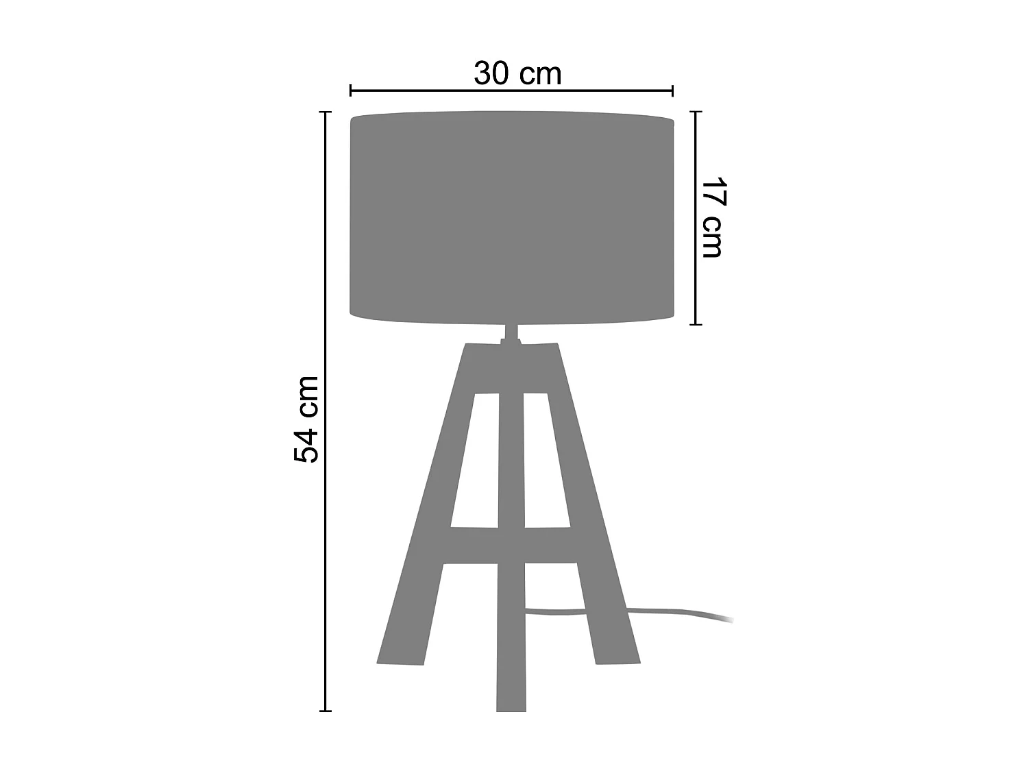Lampe d'Enfant TOSEL ,bois,naturel,H45xD 25xP25cm