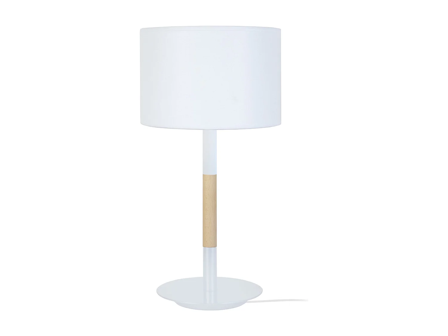 Abajur TOSEL CIVIDALE metal com fio branco D18 x  H25  cm