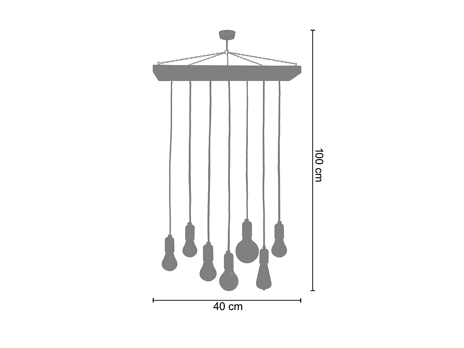 TACKS - Suspension grappe bois naturel