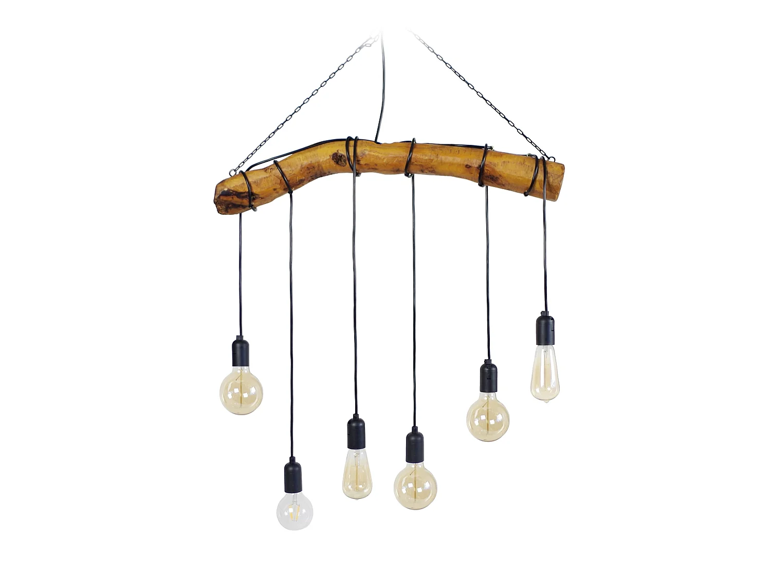 TACKS 8 - Suspension grappe bois foncé