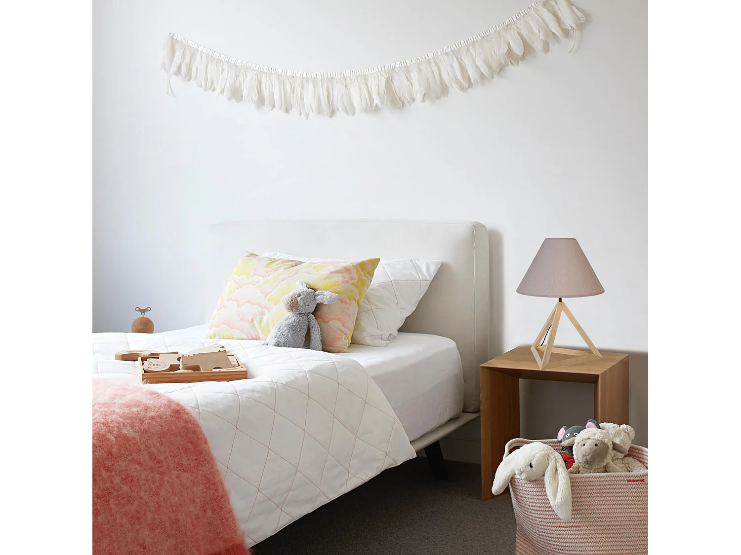 Abajur TOSEL BOIS CYLINDRE lâmpada decorativa cilindro preto D8 x  H21  cm