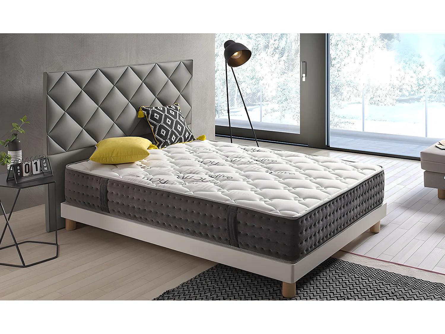 Bioaktive viskoelastische Matratze Sweetnight 160X180 Höhe 26cm +/-2 - Hoch