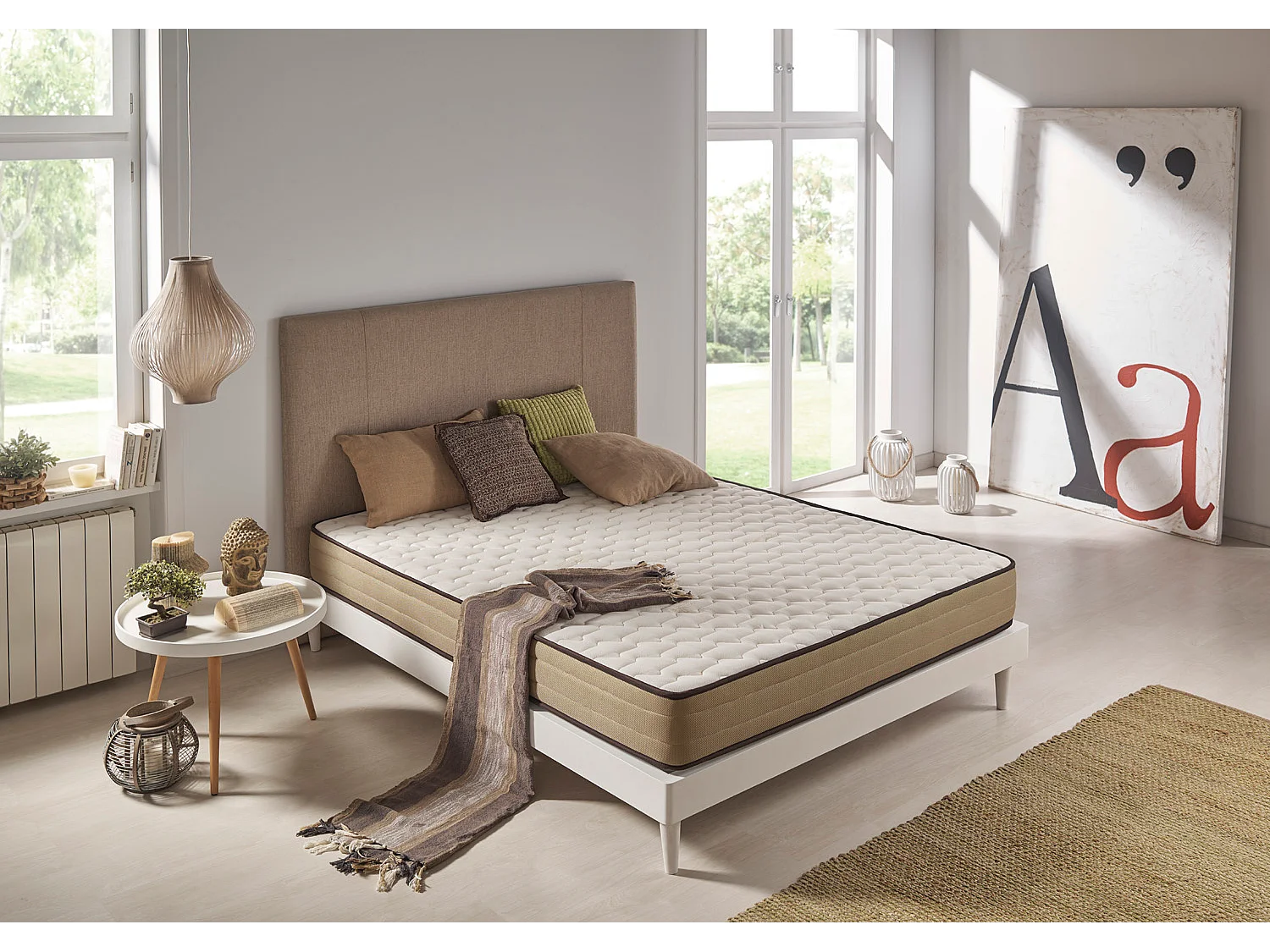 Materasso comfort in bambù memory foam 140 x 190 altezza 21 cm +/-2