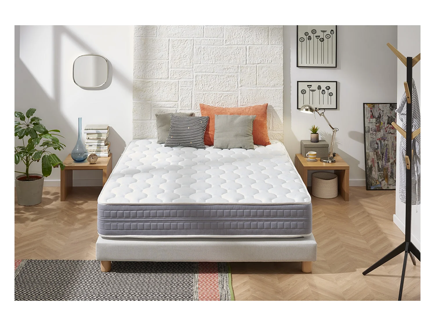 Matelas Impérial Gel Viscoélastique 90x190 Hauteur 27cm ±2