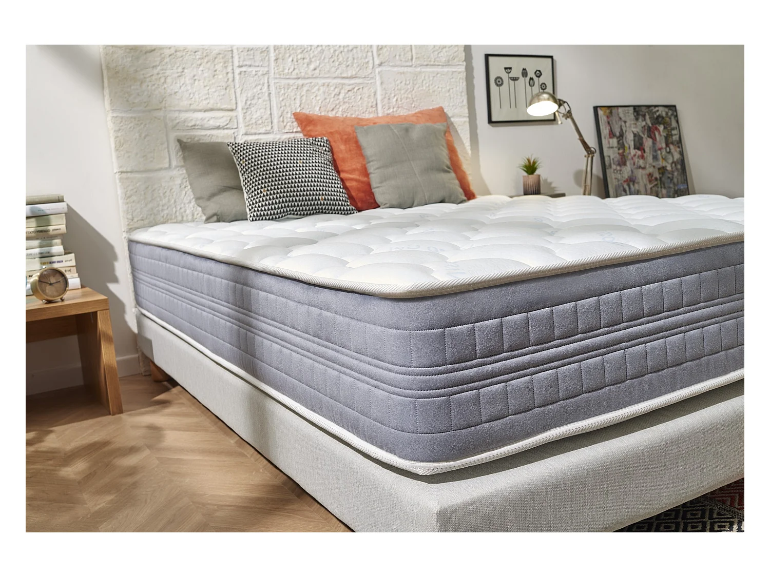 Matelas Impérial Gel Viscoélastique 90x190 Hauteur 27cm ±2