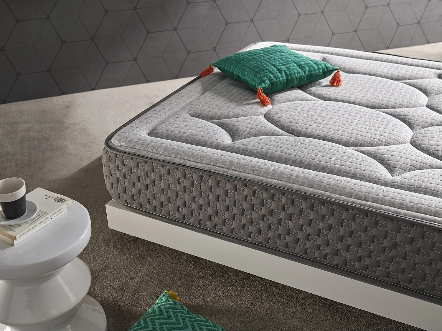 Matratze 100x190 Visco Palazzo Graphene 28 cm +/-2 mittlere bis hohe Festigkeit.