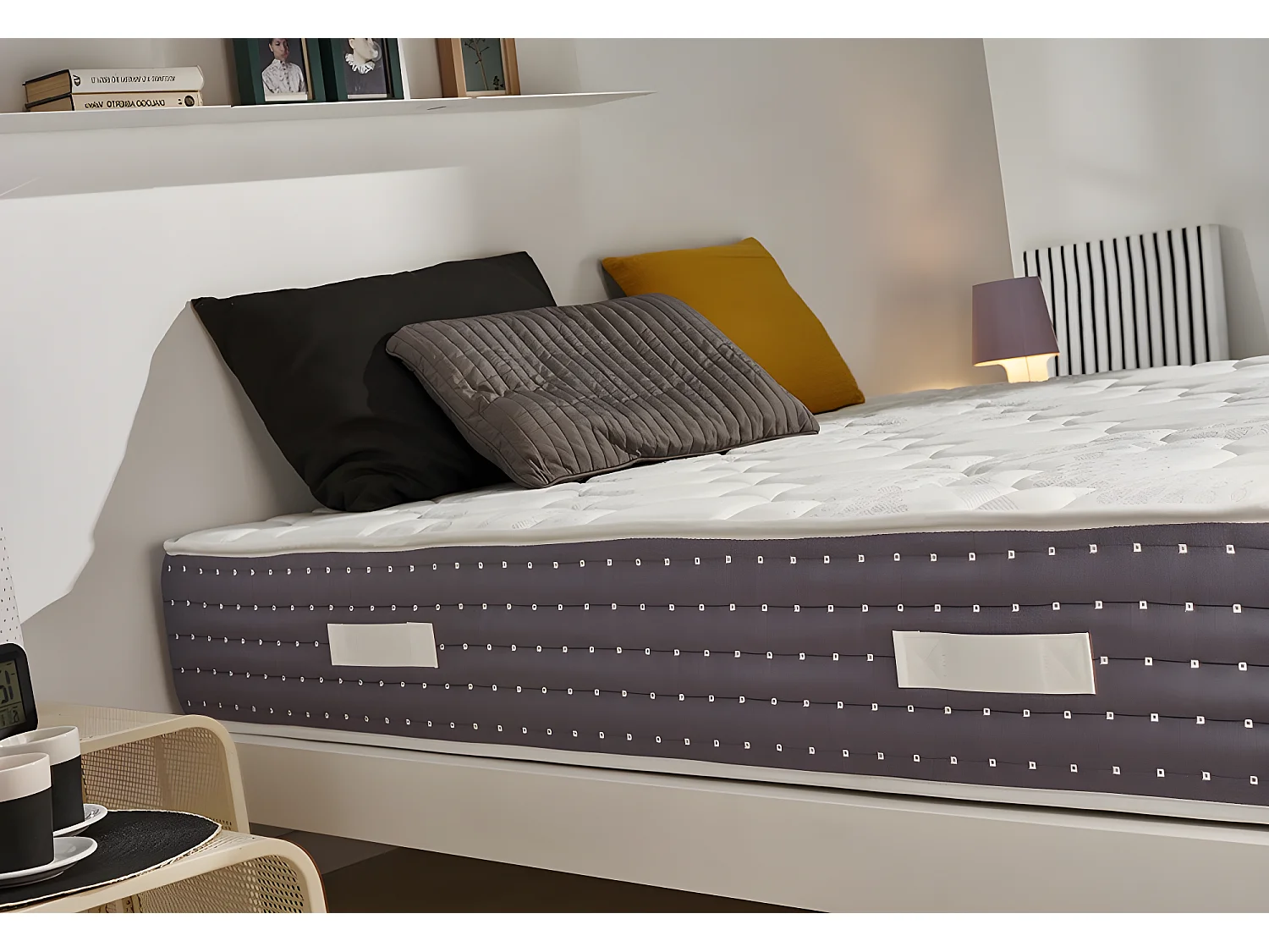Matelas Visco Spring 200 x 200 Memory Nature Hauteur 30cm +/-2 avec Visco Gel + Supersoft.