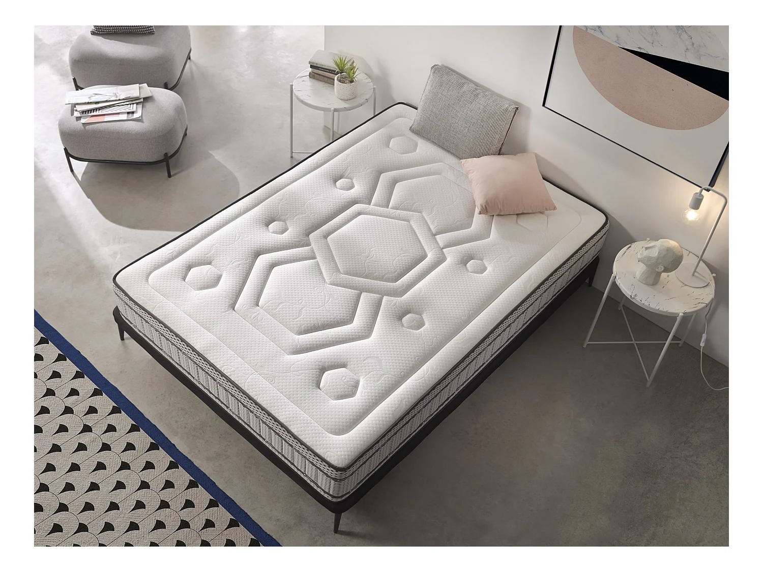 Colchón Muelles Ensacado Dual Memory Doble Cara 200x200 Altura 30 cms +/-2.