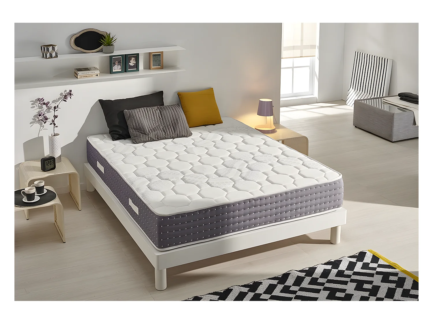 Visco-Federkernmatratze 180 x 200 Memory Nature Höhe 30 cm +/-2 mit Visco-Gel + Supersoft.