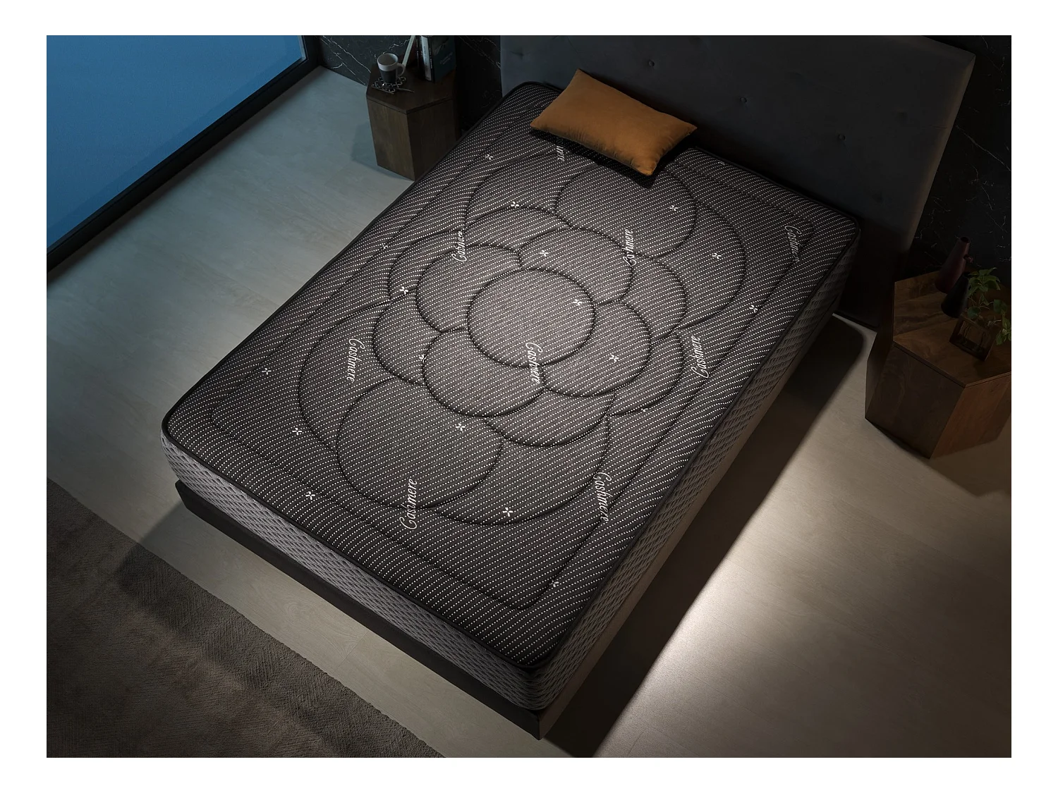 Colchón Visco 200x200 Cashmere Night Confort Altura 30cm Firmeza Media-Alta.