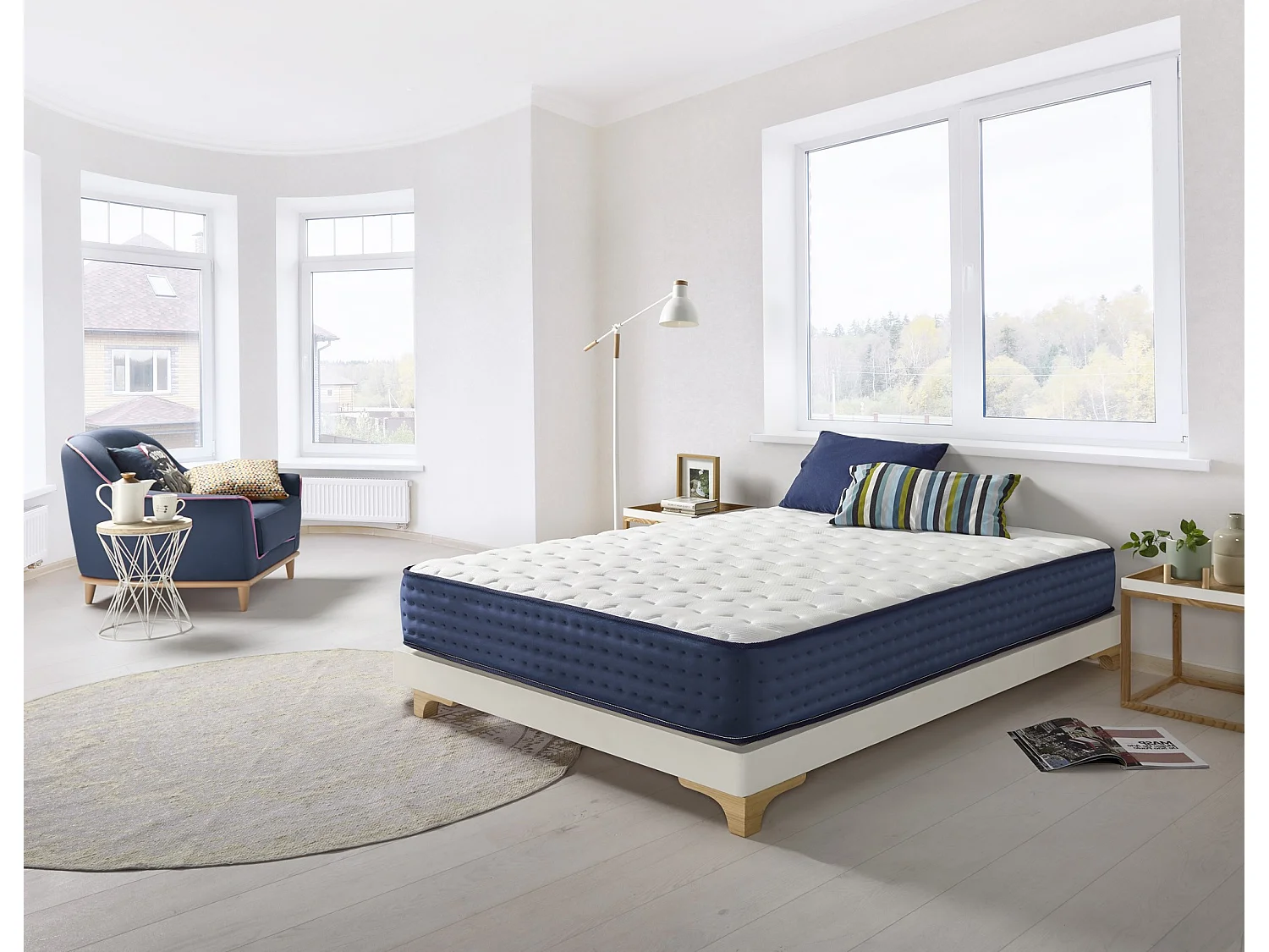 Materasso Visco Luxury Blue Sensation 70x190 Altezza 30cm ±2