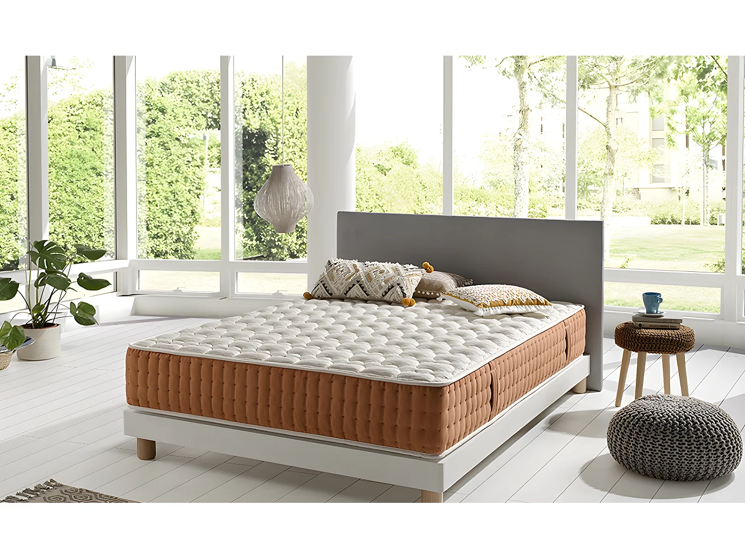 Viskoelastische Matratze Bio-Rest-Wolkeneffekt 140 x 180 Höhe 26 cm ± 2 Visco + Supersoft 4 cm