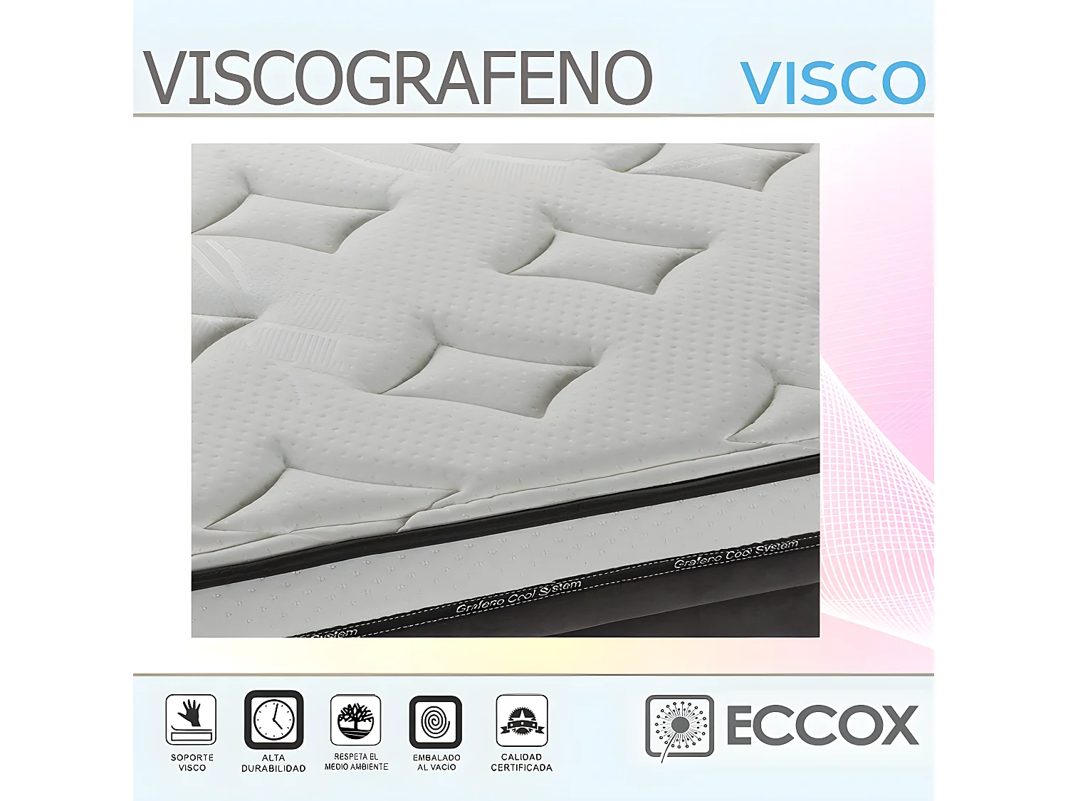 Matelas Suprême graphène 105x190 Hauteur 24cm±2 3cm Visco
