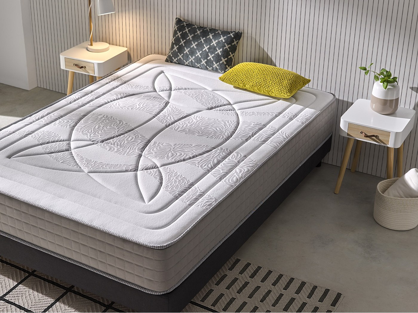 Dubadum Matelas Bébé 70x140 Cm Visco Fresh - Double Face Été/Hiver - Certifié Oeko-Tex