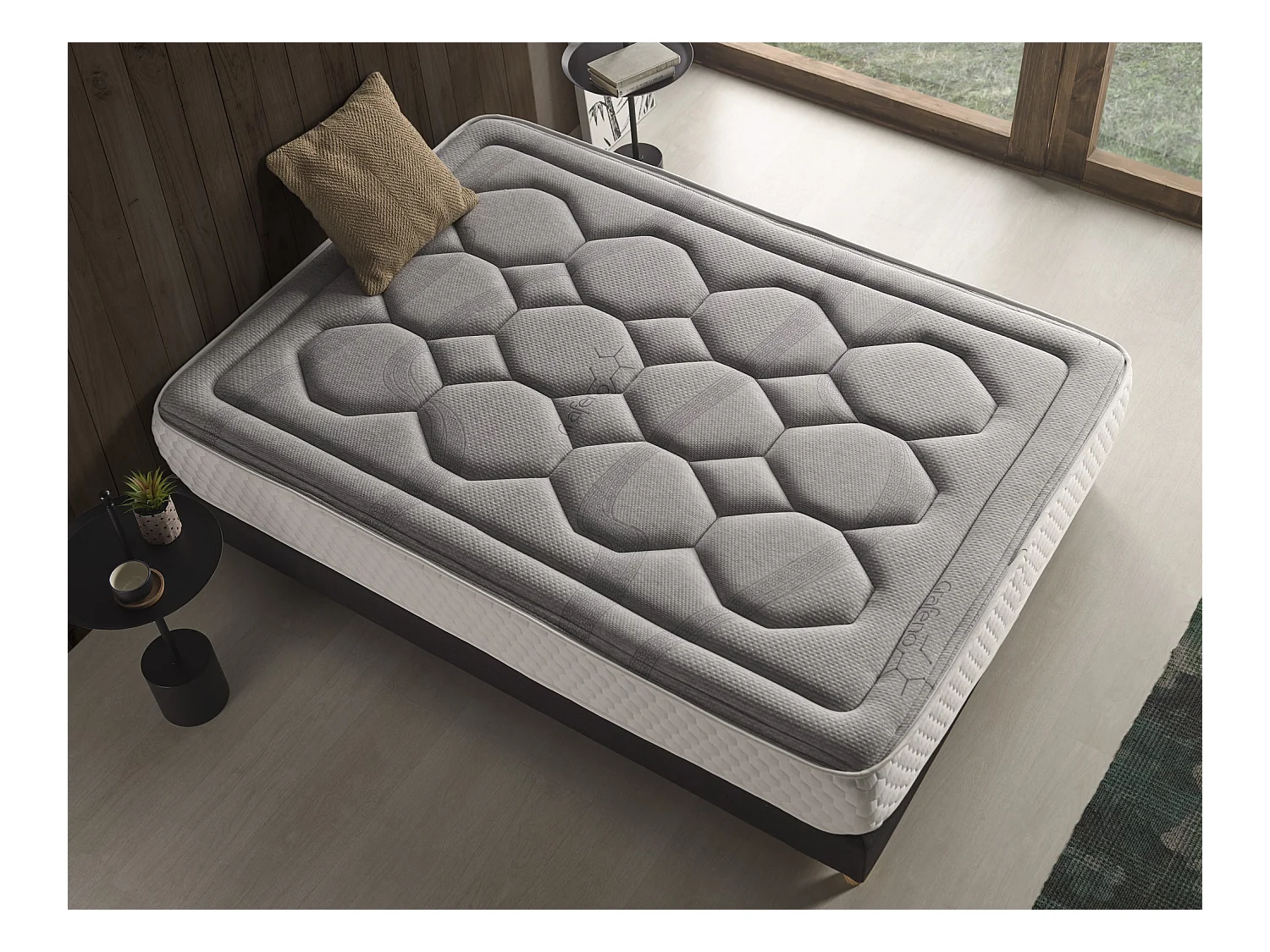 Matratze 150x190 Viskoelastisches Naturgraphen 28 cm +/-2 mittlere bis hohe Festigkeit.