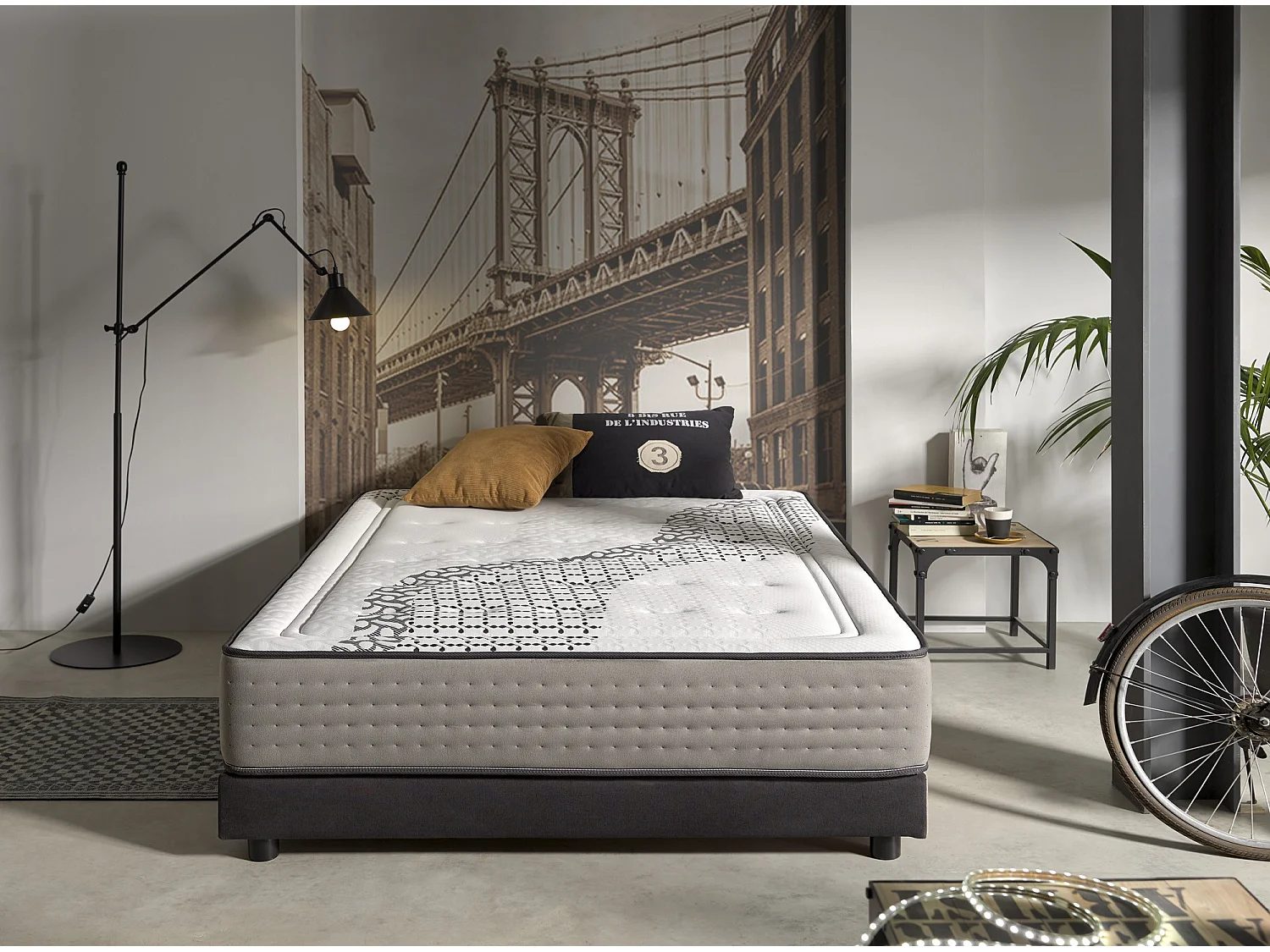 Colchón Viscoelástico Brooklyn Paradise 180X190 Altura 24cm ±2 Antiácaros Transpirable.
