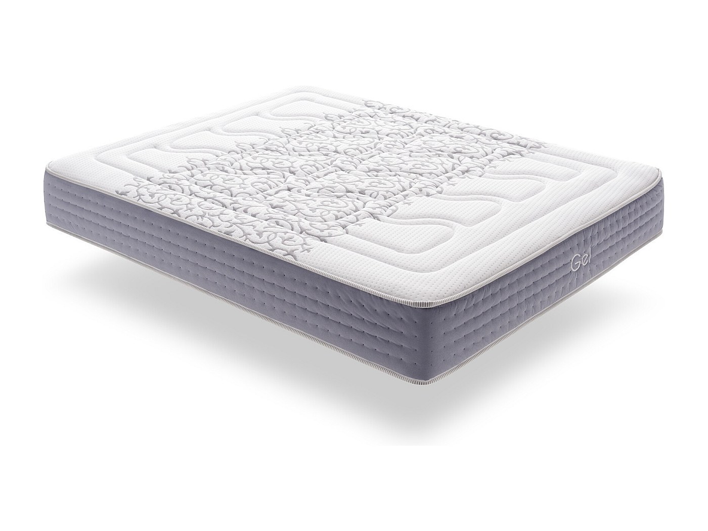 Materasso Doppio EPITEX Silverluxe 20cm – Memory Foam E Molle Insacchettate – Medio Rigido – Grigio