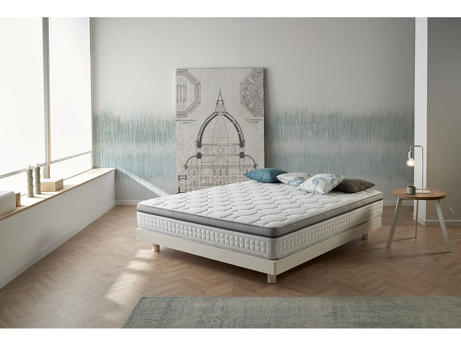 Materasso a Molle Insacchettate Con Viscosa 90x190 Royal Spring Altezza 31cm+/-2.