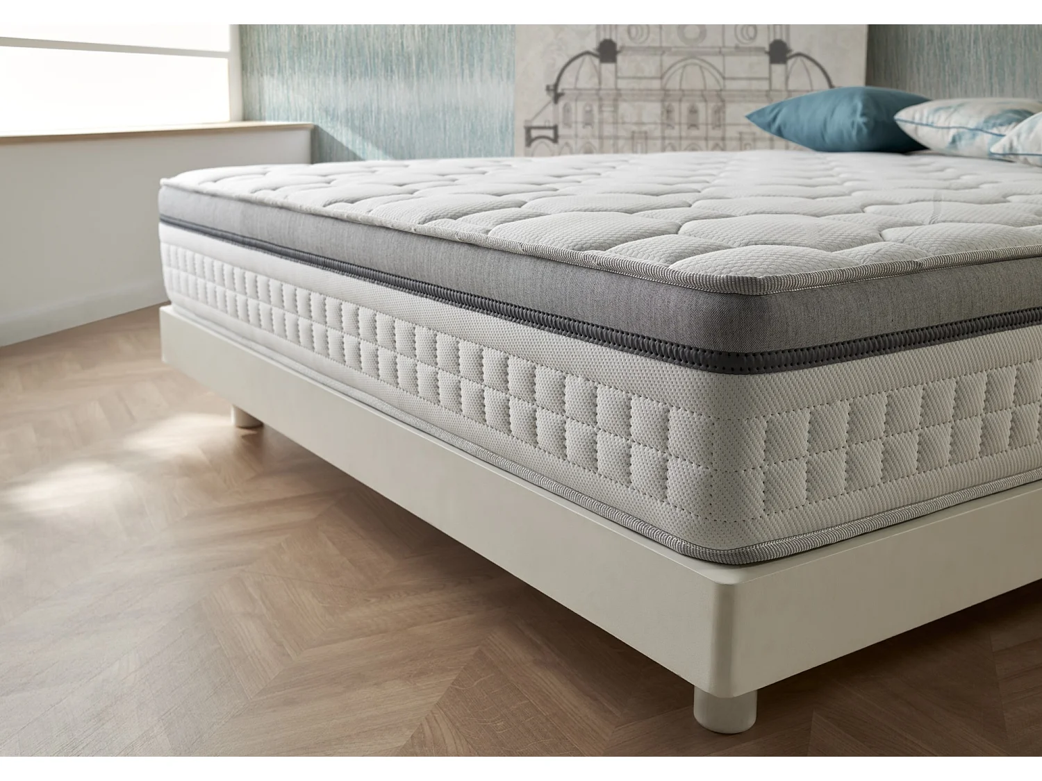 Materasso a Molle Insacchettate Con Viscosa 90x190 Royal Spring Altezza 31cm+/-2.