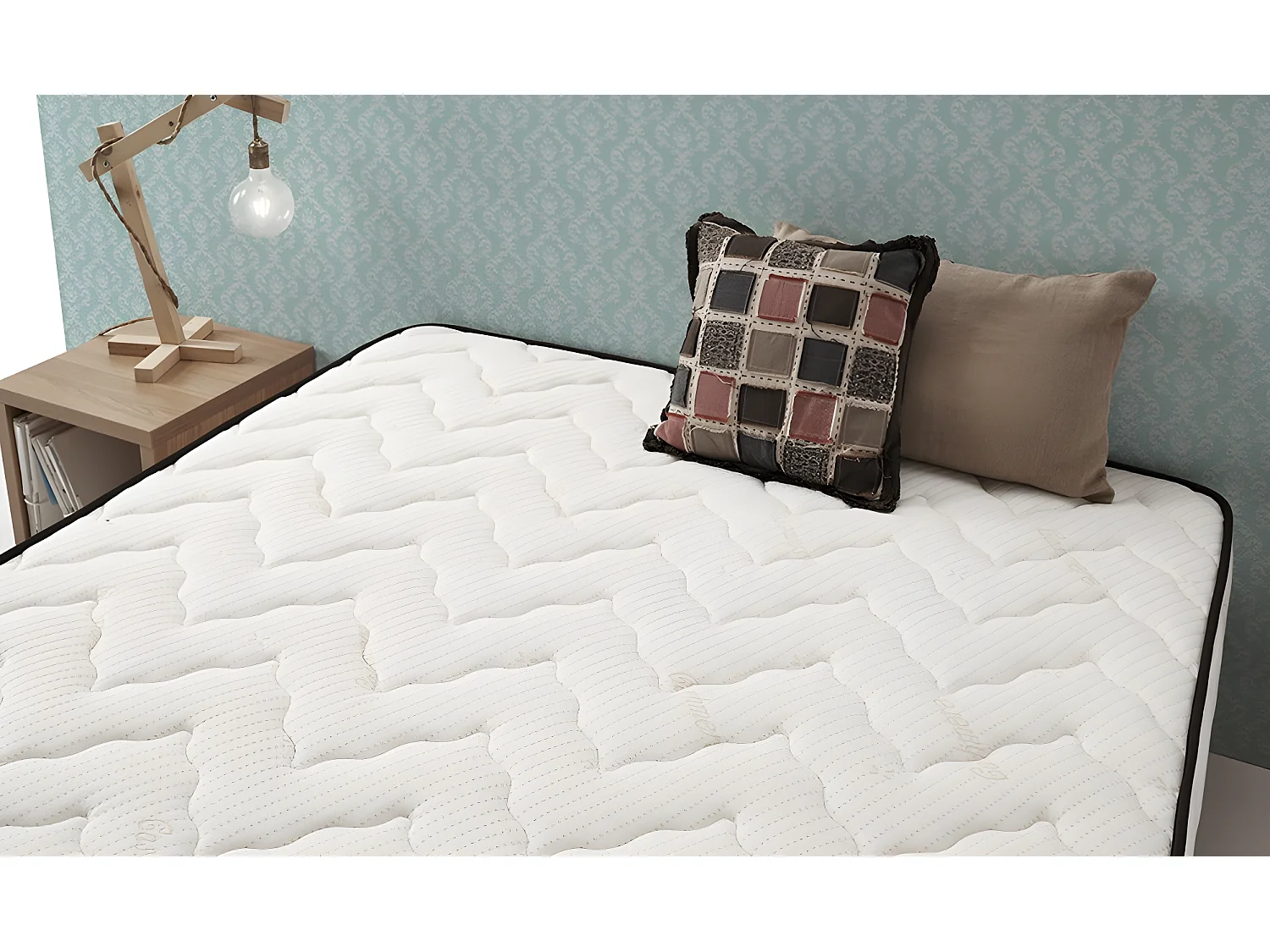 Matelas Viscoélastique 120x180 Luxe Cachemire Hauteur 15 cm +/-2 Fermeté Moyenne-Haute.