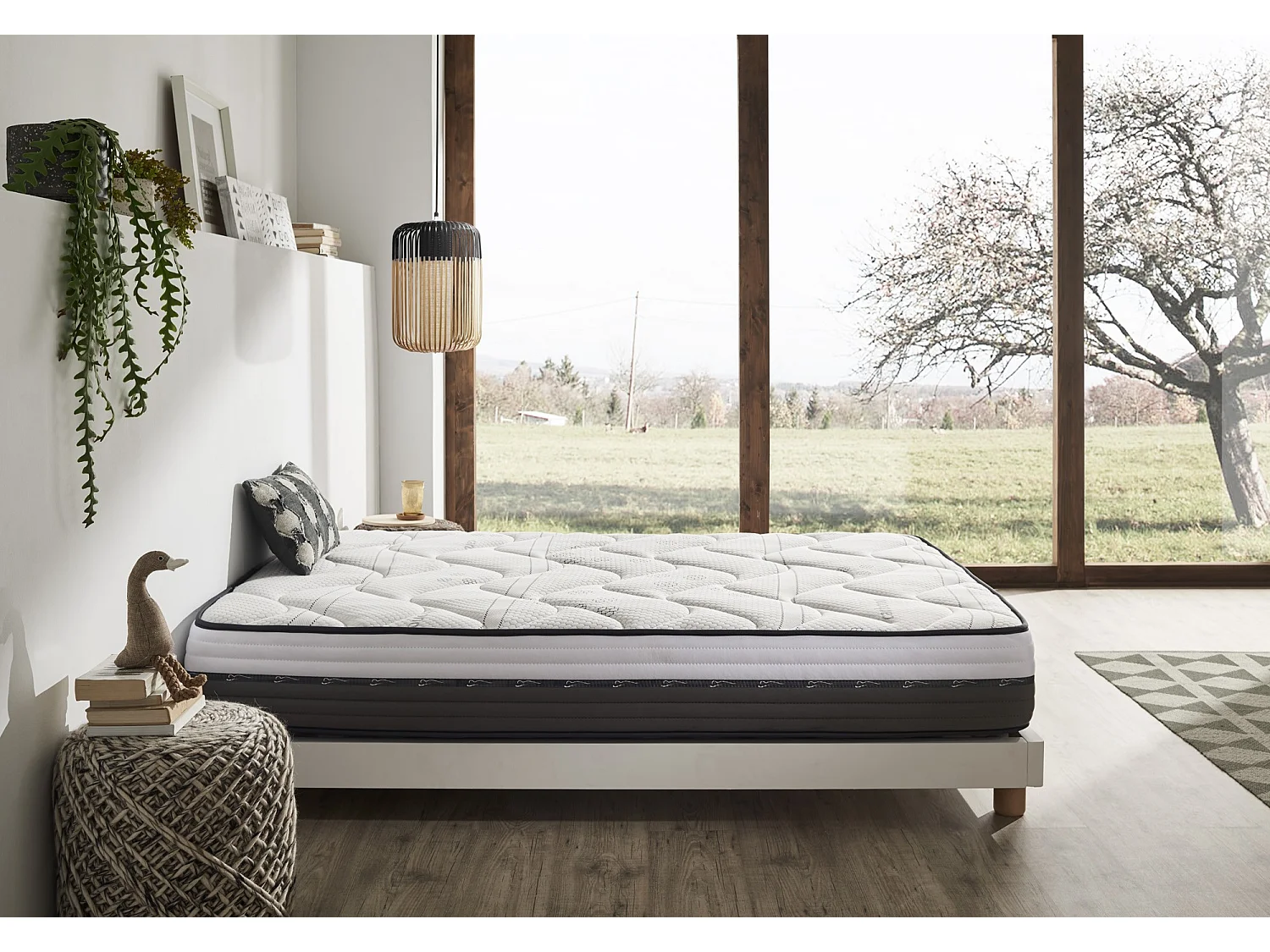 Visco-Matratze 80 x 180 Latex Carbon Plus 27 cm +/-2 mittlere bis hohe Festigkeit.