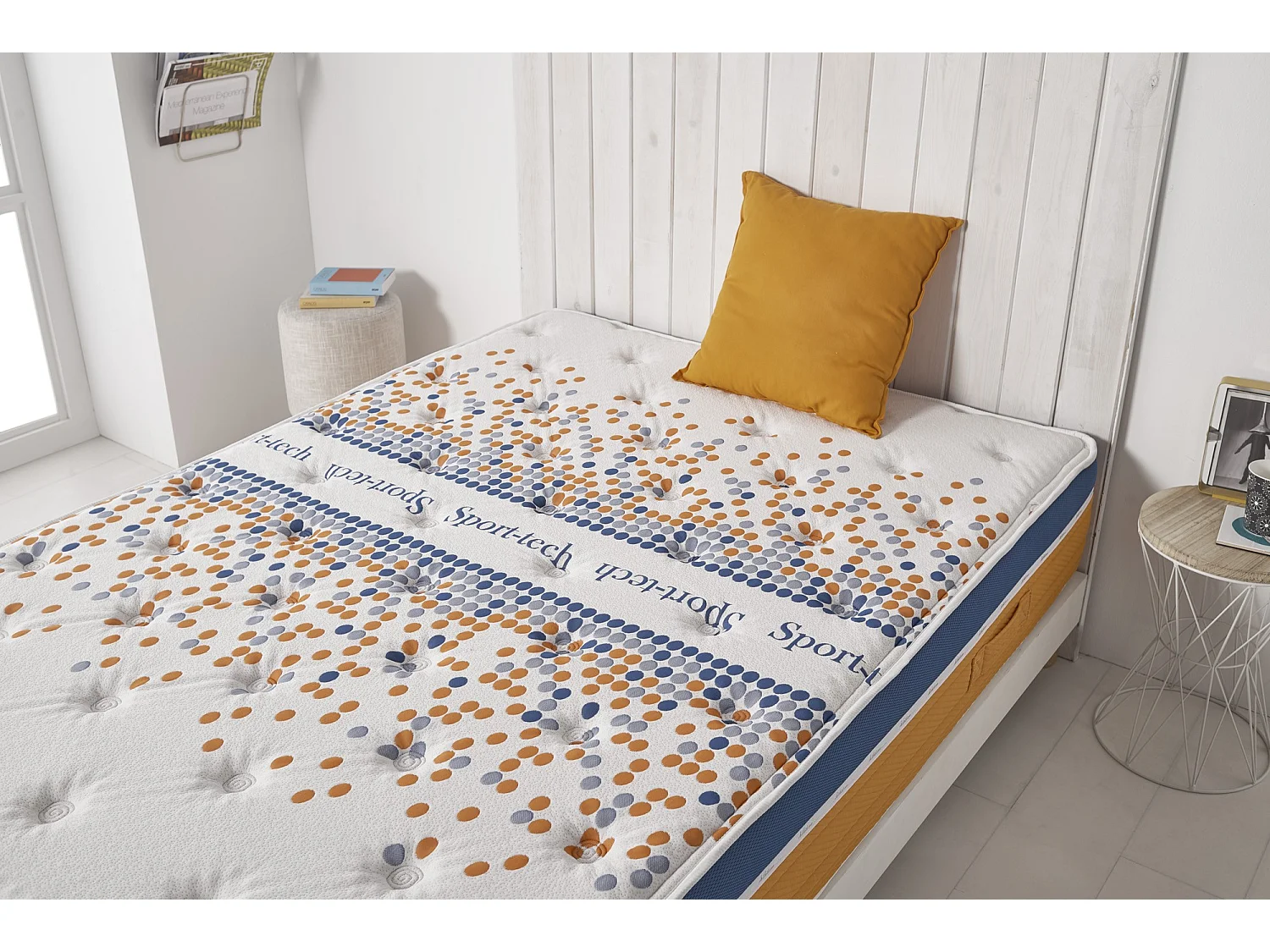 Matelas Viscoélastique Luxe Sport Tech 105x190 Hauteur 20cm +/-2 Visco de 3cm