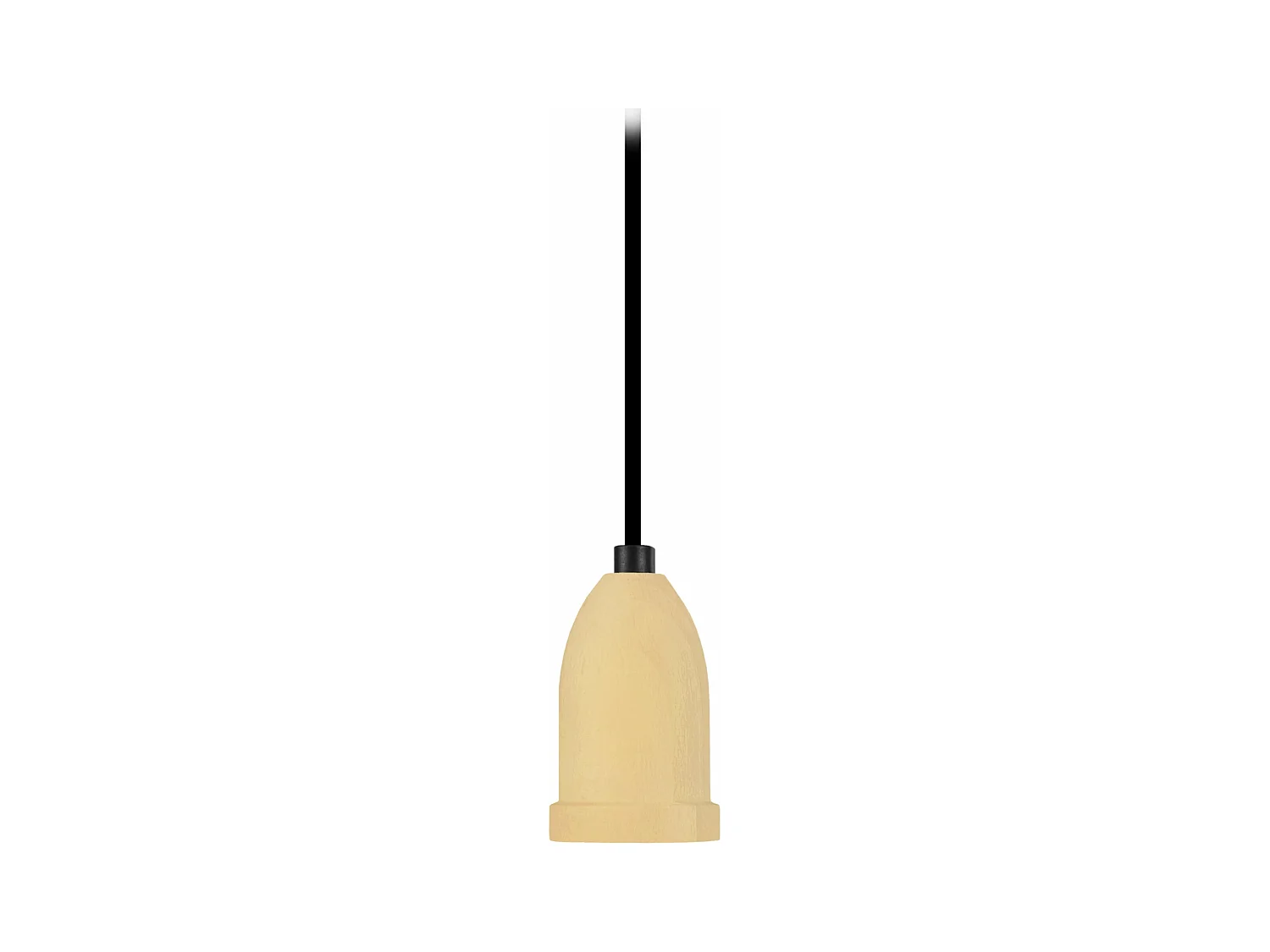 Monture cloche bois,  jaune 80 cm.