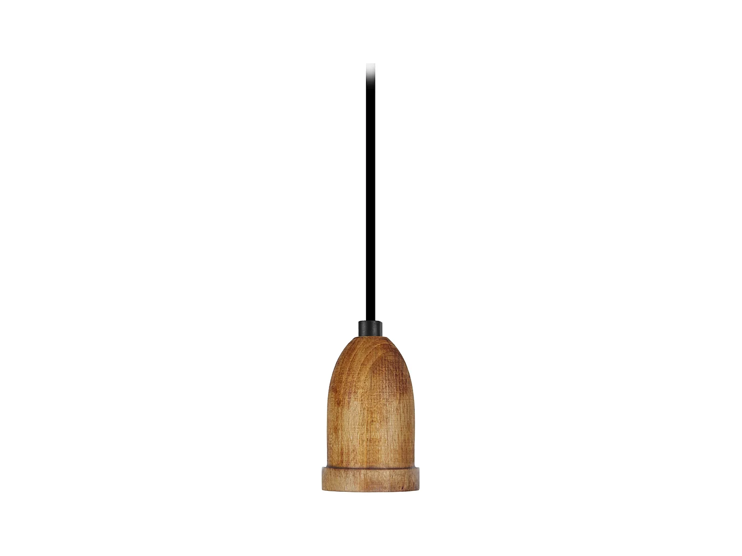 Monture cloche bois  foncé  80 cm.