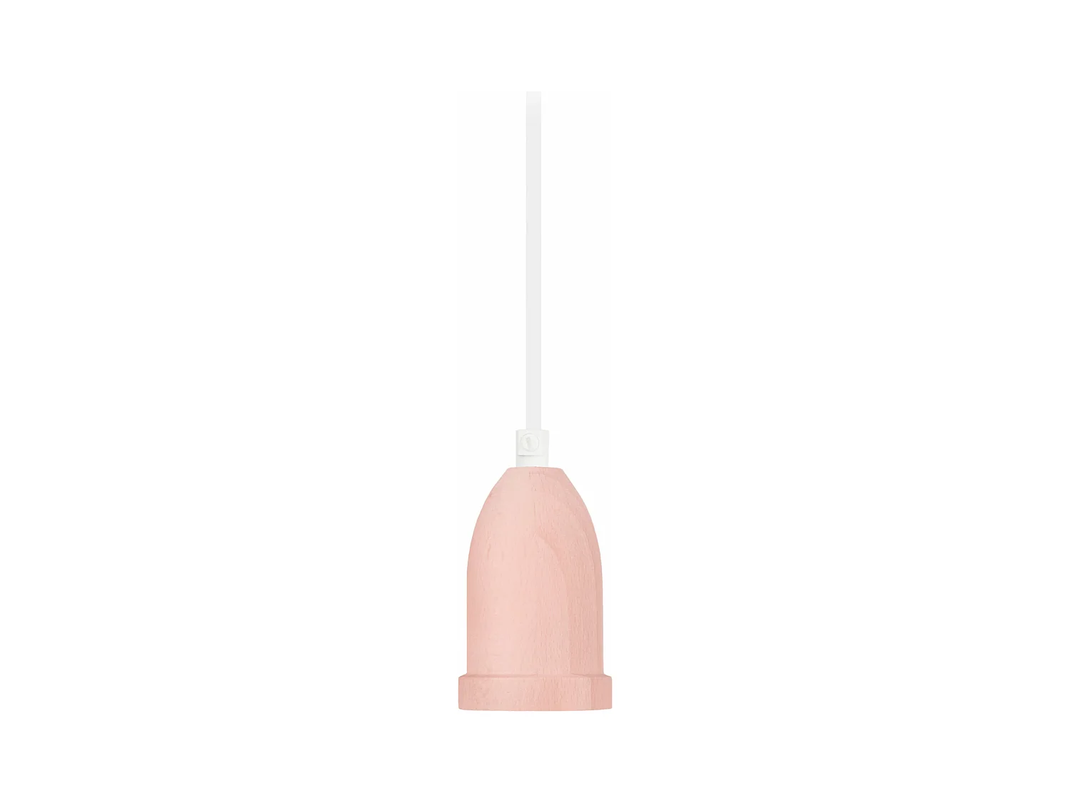 Monture petit cloche bois,  rose 80 cm.