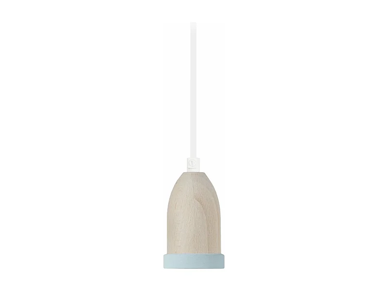 Monture petit cloche bois  bleu 80 cm.
