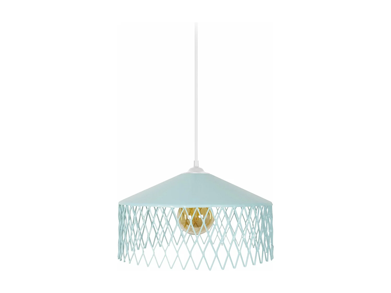 Suspensão TOSEL  ASTER metal cúpula azul D33 x  H70  cm