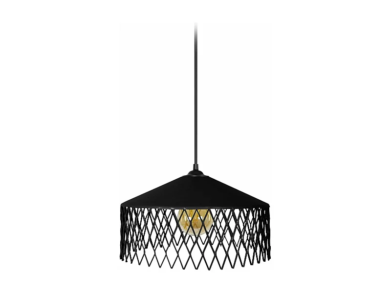 Suspensão TOSEL  ASTER metal cúpula preto D33 x  H70  cm