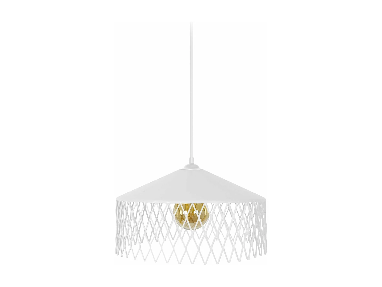 Suspensão TOSEL  ASTER metal cúpula marfim D33 x  H70  cm